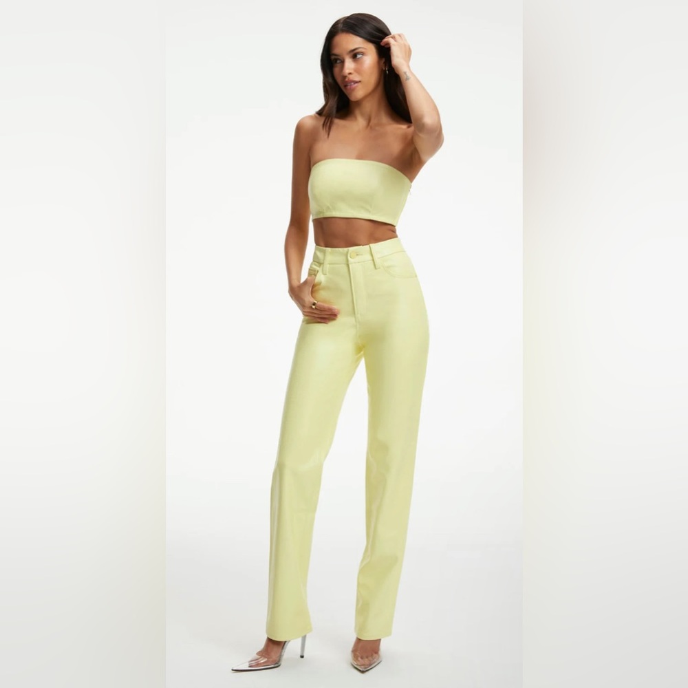 GOOD AMERICAN BETTER THAN LEATHER GOOD ICON - KEY LIME NWT SIZE 6